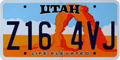 UT license plate Z164VJ