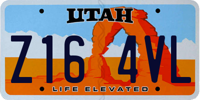 UT license plate Z164VL