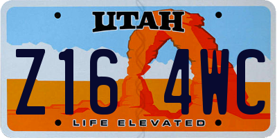 UT license plate Z164WC