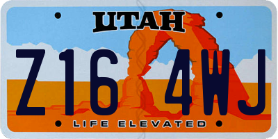 UT license plate Z164WJ