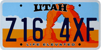 UT license plate Z164XF