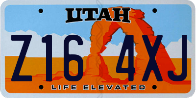 UT license plate Z164XJ