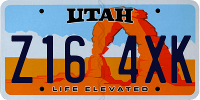 UT license plate Z164XK
