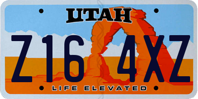 UT license plate Z164XZ