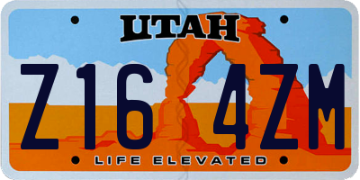 UT license plate Z164ZM