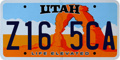 UT license plate Z165CA
