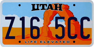 UT license plate Z165CC