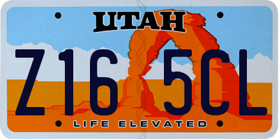 UT license plate Z165CL