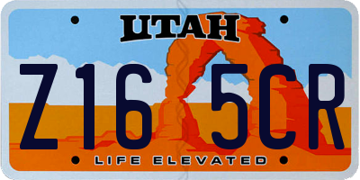 UT license plate Z165CR