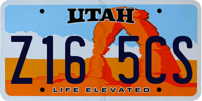 UT license plate Z165CS