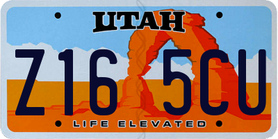 UT license plate Z165CU