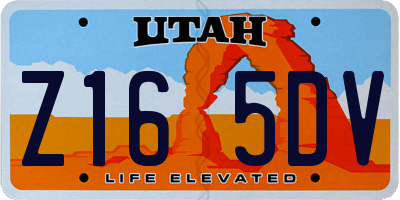 UT license plate Z165DV