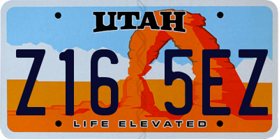 UT license plate Z165EZ