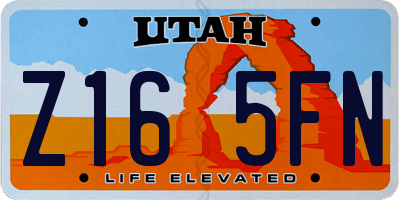 UT license plate Z165FN