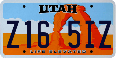 UT license plate Z165IZ