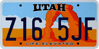 UT license plate Z165JF
