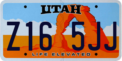 UT license plate Z165JJ