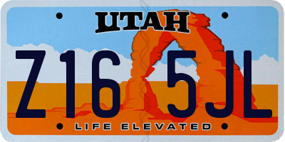 UT license plate Z165JL