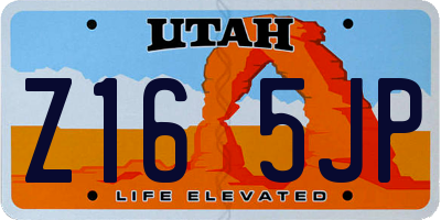 UT license plate Z165JP