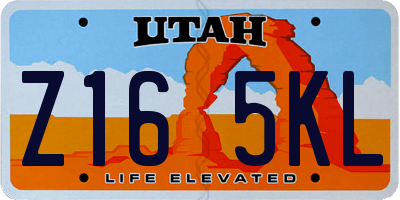 UT license plate Z165KL