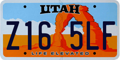 UT license plate Z165LF