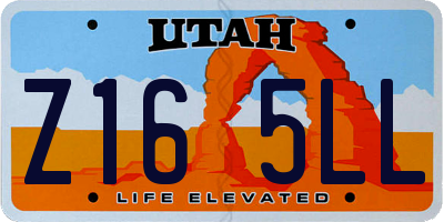 UT license plate Z165LL