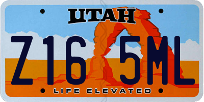 UT license plate Z165ML