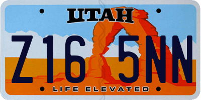 UT license plate Z165NN