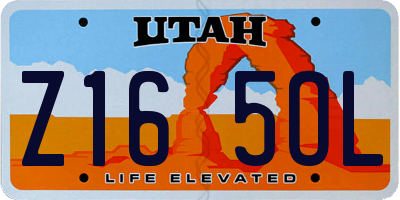 UT license plate Z165OL