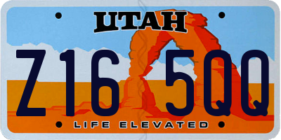 UT license plate Z165QQ