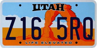 UT license plate Z165RQ