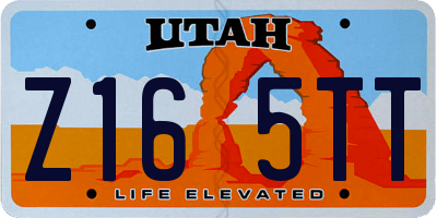 UT license plate Z165TT