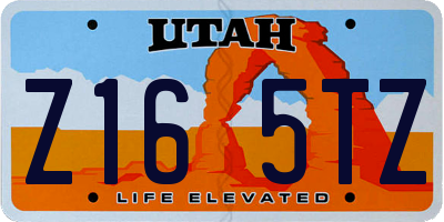 UT license plate Z165TZ