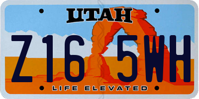 UT license plate Z165WH