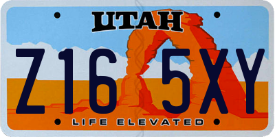 UT license plate Z165XY