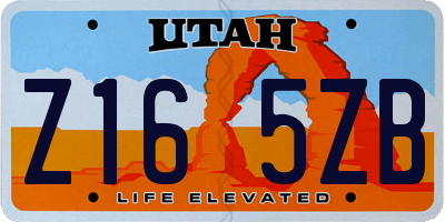 UT license plate Z165ZB