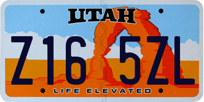UT license plate Z165ZL