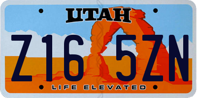 UT license plate Z165ZN