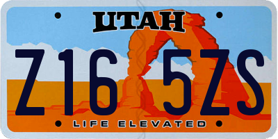UT license plate Z165ZS