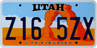 UT license plate Z165ZX
