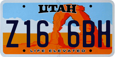 UT license plate Z166BH