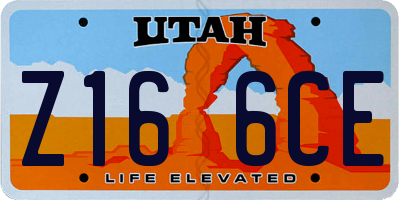 UT license plate Z166CE