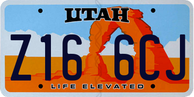 UT license plate Z166CJ