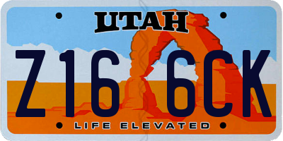 UT license plate Z166CK