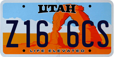 UT license plate Z166CS