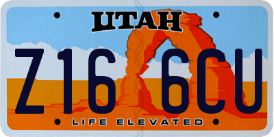 UT license plate Z166CU