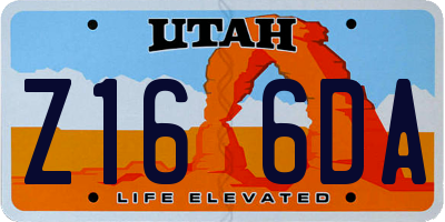 UT license plate Z166DA