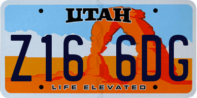 UT license plate Z166DG