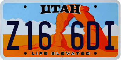 UT license plate Z166DI