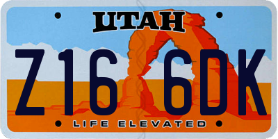UT license plate Z166DK
